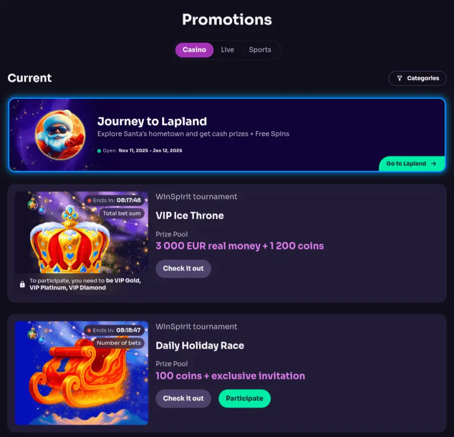 Winspirit app